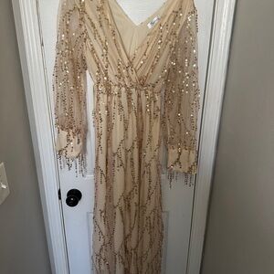 Maternity Elegant Sequin Embellished Dress